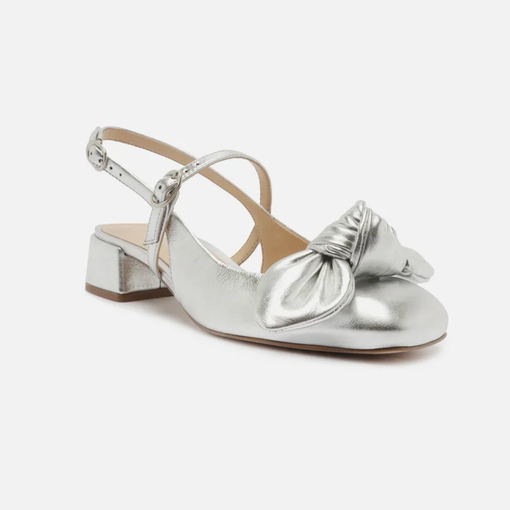 Arezzo Silver Ballet Flats